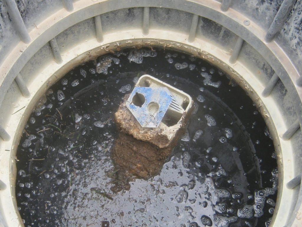 Image of a septic that needs  a septic cleaner.