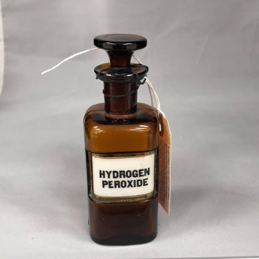 Image of a bottle of hydrogen peroxide.