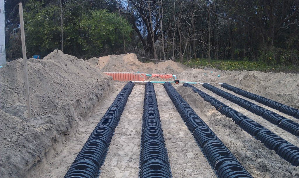 Image of a drain field system.