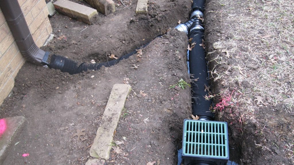 Image of how french drains can help your sand mound systems.
