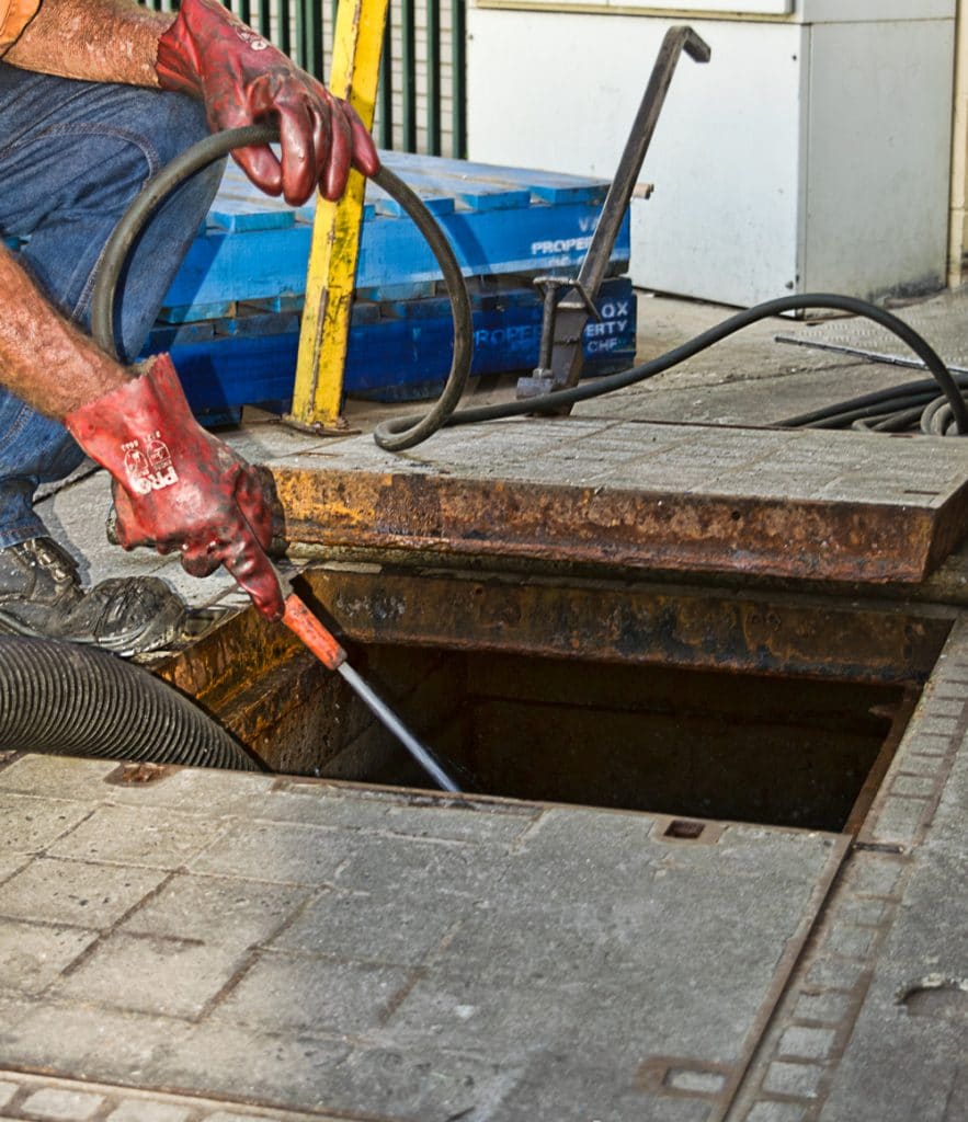 Image of retirement home grease trap cleaning.