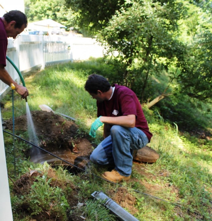 Image of a septic inspection in progress.
