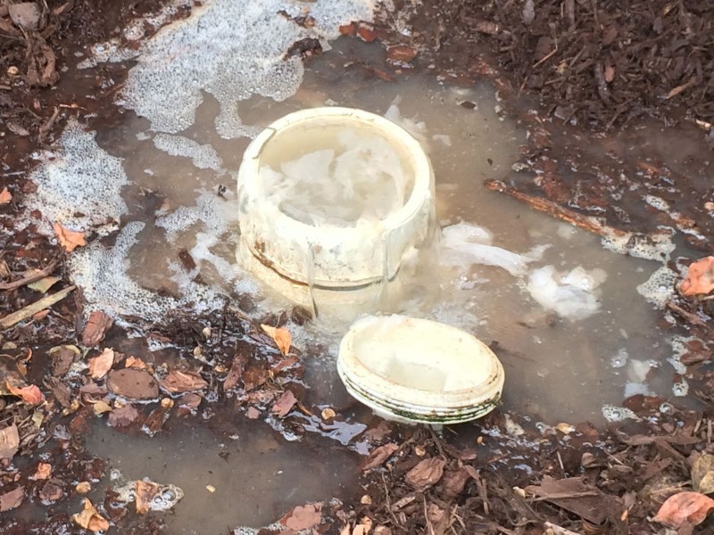 Image of a leaking septic system.