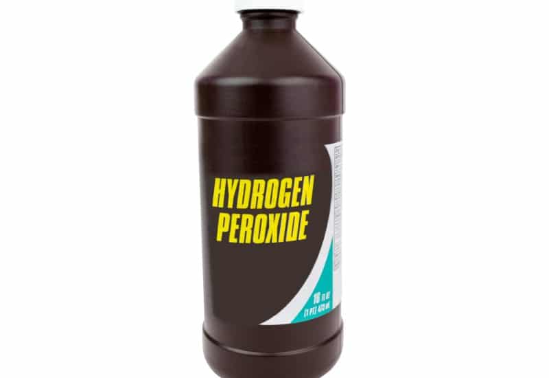 Image of a bottle of ydrogen peroxide.